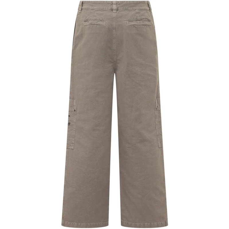 Off-White  Pantalone Cargo a Gamba Dritta con Tasche Applicat taupe(Image 2)