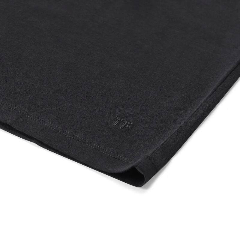 Tom Ford T-Shirt Long-Sleeved Black T-Shirt With Ribbed Cuffs Black(Image 5)
