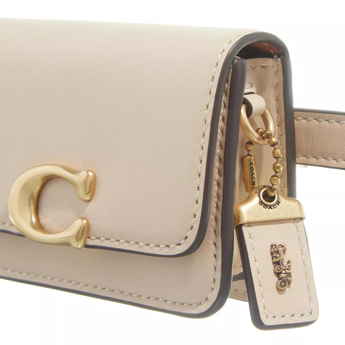 Coach Heuptasjes Luxe Refined Calf Leather Bandit Card Belt Bag in beige
