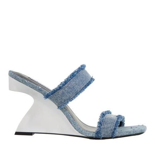 Karl Lagerfeld Sandale Waverly Double Strap Slide Lt Blue Denim