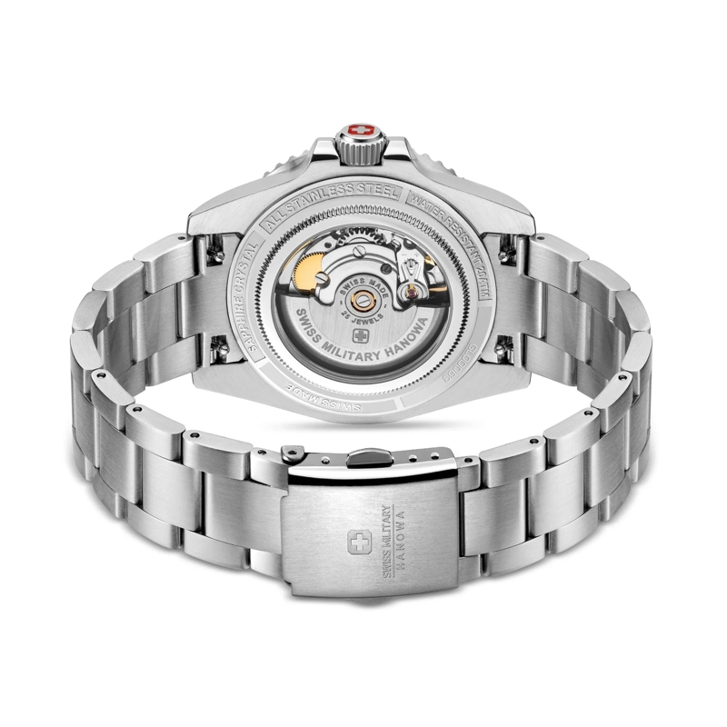 Swiss Military Hanowa Quarzuhr Automatikuhr SEALORD- Anzeige: 3 Zeiger- Qualit silber(Image 3)