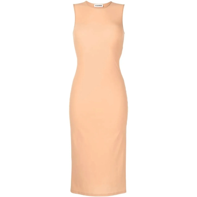 Jil Sander Midikleid Under Dress Beige beige