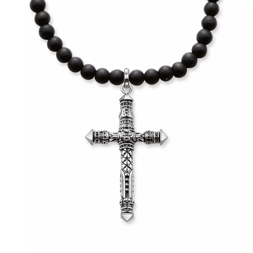 Thomas Sabo Necklace Cross Silver/Black Lange Halskette