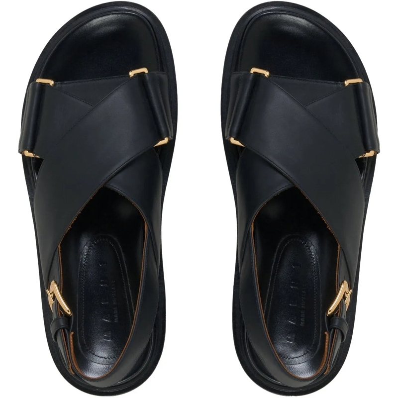 Marni Slides Fb Criscross Sandal Black(Image 17)