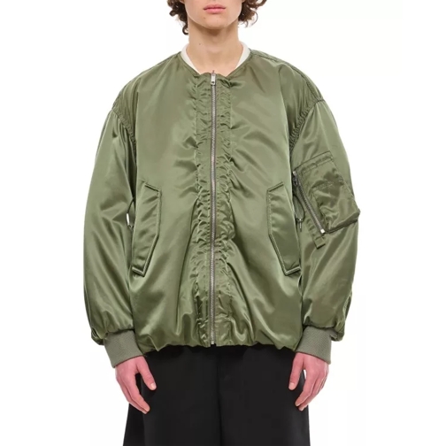 Wooyoungmi Nylon Bomber Jacket Green 