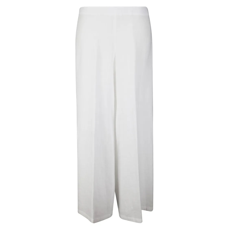STEFANO MORTARI  Palazzo Linen Pants White