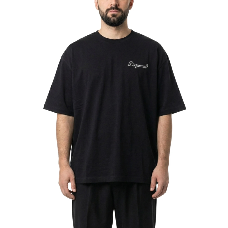 Dsquared2 T-shirt Minimalist White Cotton T-Shirt With Logo White(Image 11)