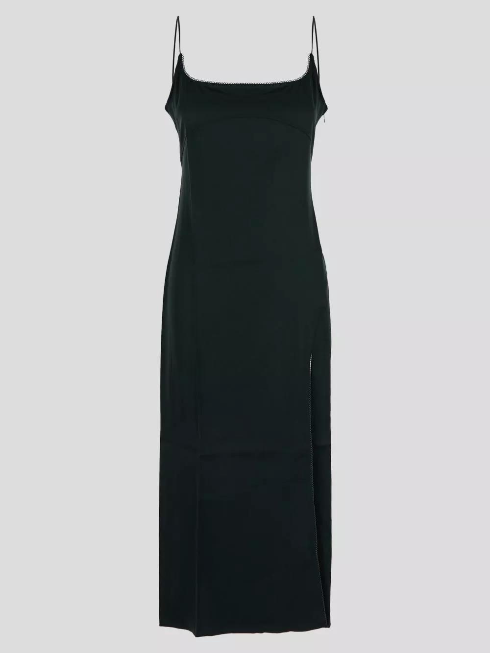 Jacquemus - Midi Slip Dress W/ Side Slit - Größe 40 - black