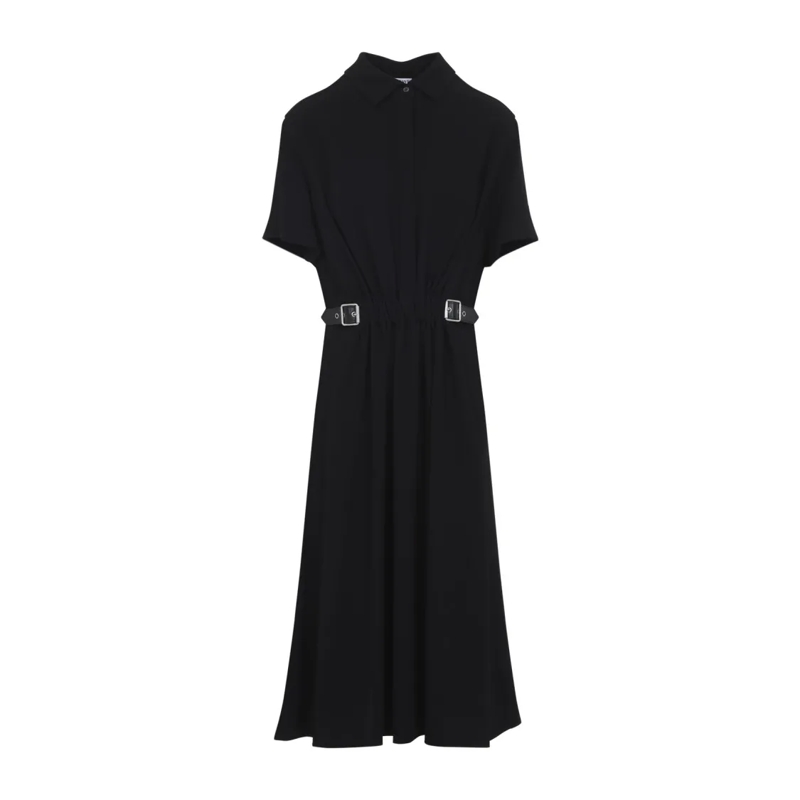 Loewe Midi-jurk Midi Dress With Classic Shirt Collar Black