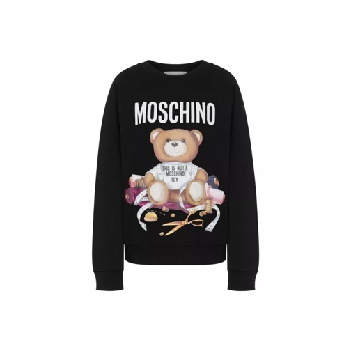 Moschino Black Cotton Sweatshirt Black 