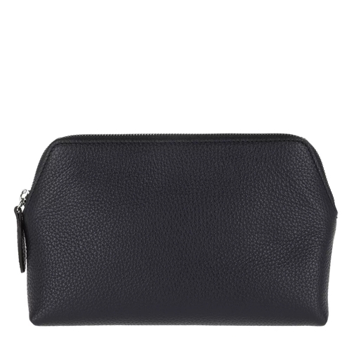 Abro Adria Leather Cosmetic Bag Navy Make-Up Tas