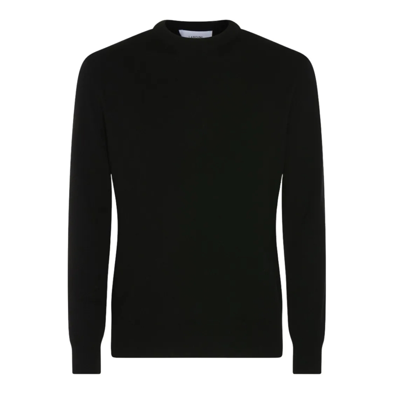 Lardini Pullover Black Sweater With Crew Neckline Black