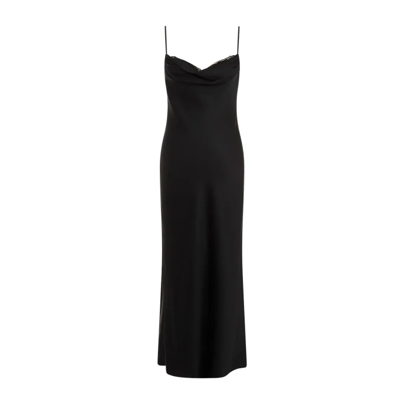 Alexander McQueen Abendkleid Black Silk Evening Dress Black