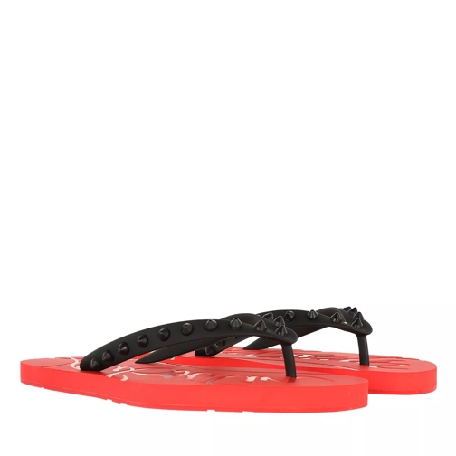 Christian Louboutin Loubi Flip-Flops Rubber Red/Black Flip Flop