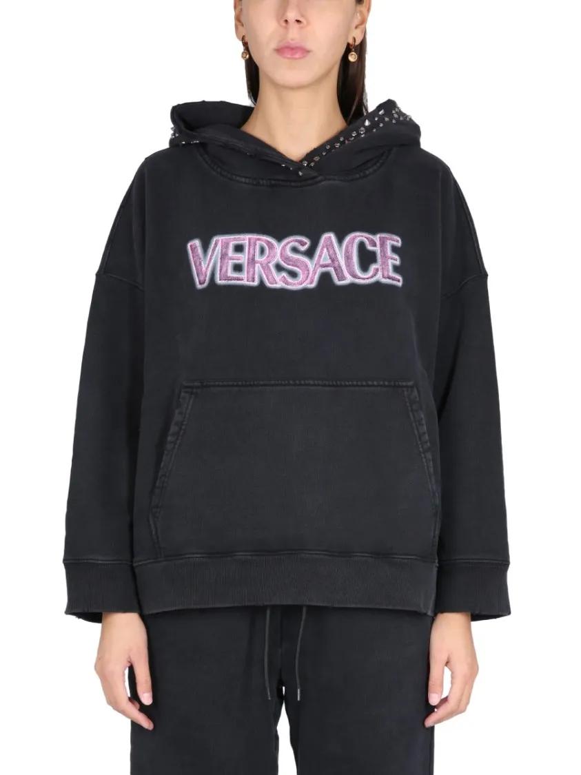 Thumbnail - Versace - Sweatshirt With Studs - Größe 38 - schwarz