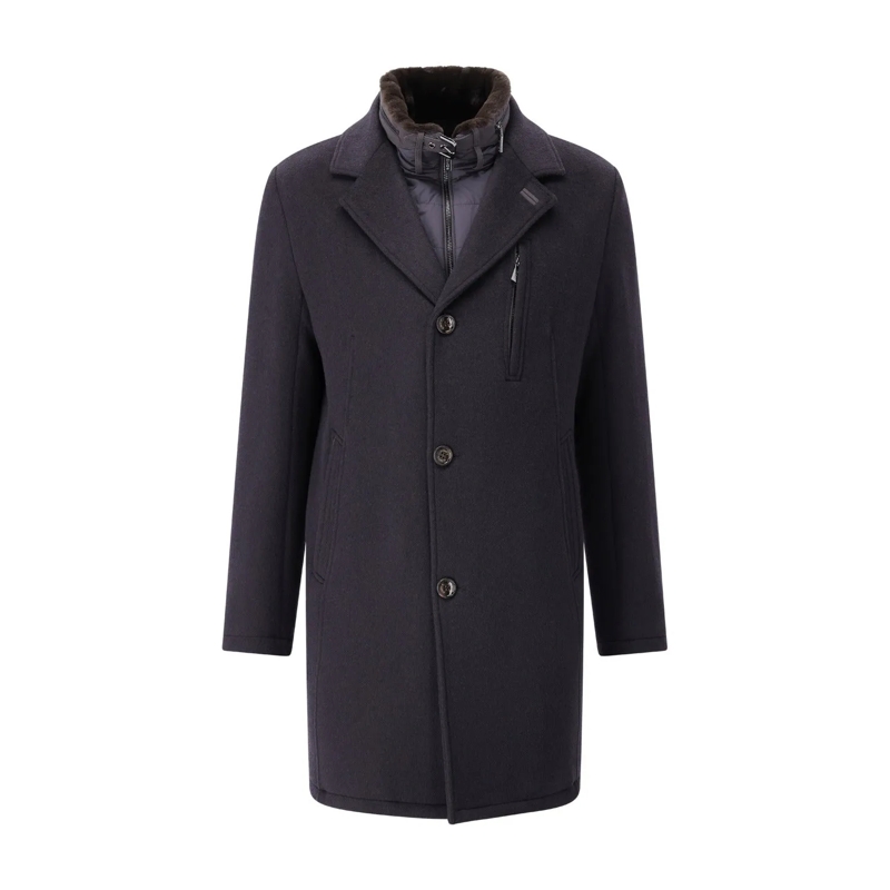 Gimo's Übergangsjacke Mantel aus Woll-Mix braun