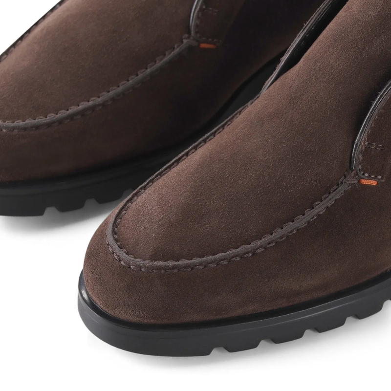 Santoni Stiefeletten Boots aus Veloursleder braun(Image 3)