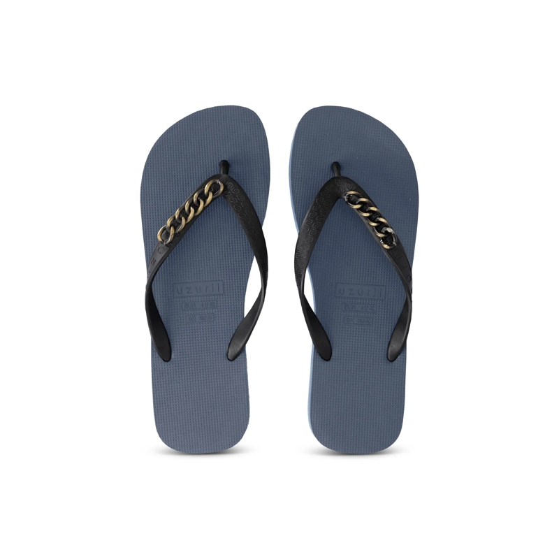 UZURII Flip Flops Zehentrenner Gold Small marineblau