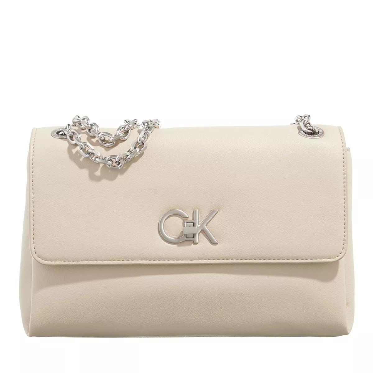 Calvin Klein Crossbody Bags - Re Lock Ew Conv Crossboody - Gr. unisize - in Beige - für Damen