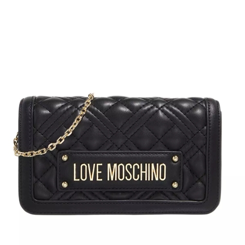 Love Moschino Sling Quilted Nero Portefeuille sur chaîne