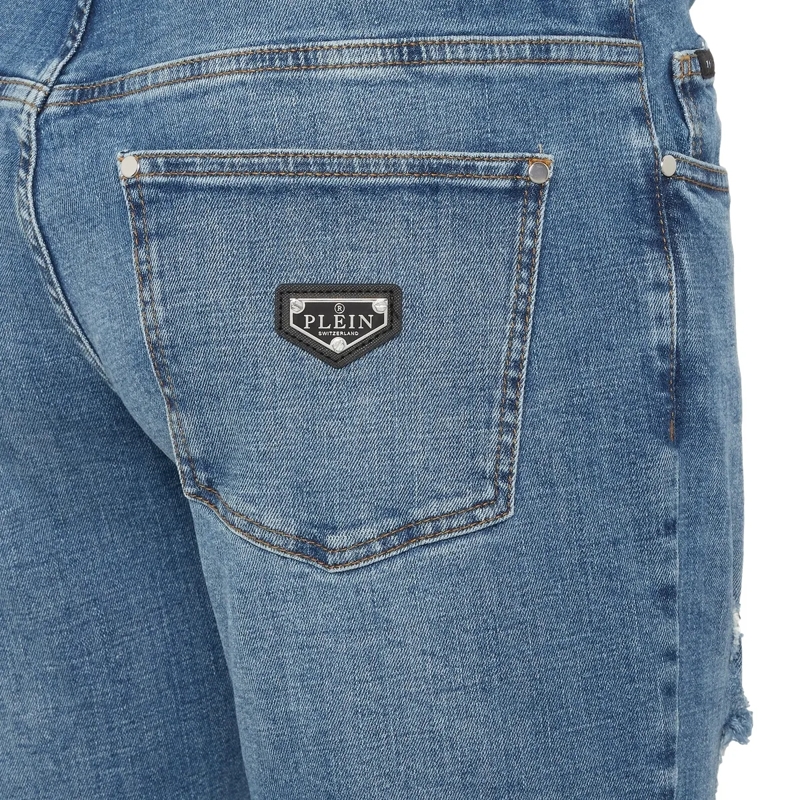 Philipp Plein Jeans mit geradem Bein Supergerader Schnitt jeansblau(Image 2)