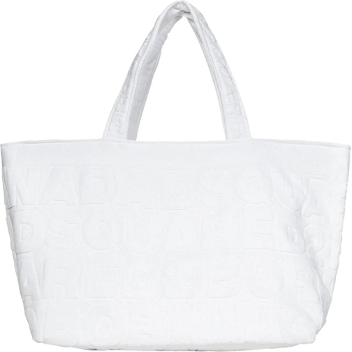 Dsquared2 Fourre-tout Twin Beach Logo Shopping Bag weiß