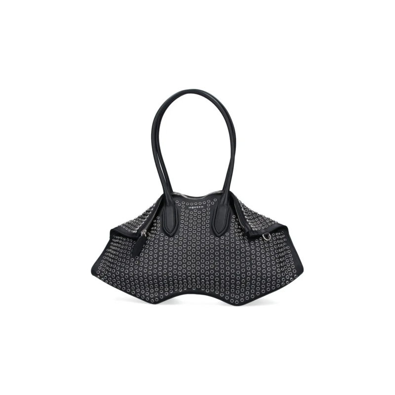 Alexander McQueen Fourre-tout Structured Black Handbag With Minimalist Design Black