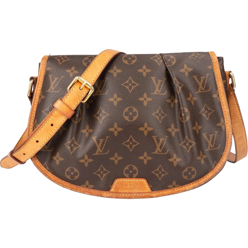 Louis Vuitton Schultertasche Louis Vuitton Canvas Monogram Menilmontant PM Cros braun
