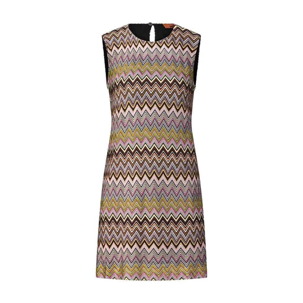 Missoni - Mini Kleid mit Zick Zack Muster - Größe 36 - bunt