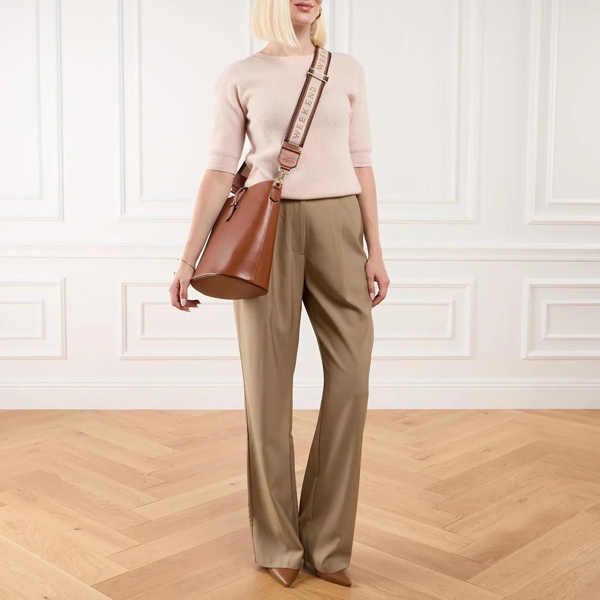 Max Mara Weekend Vintage leren bucket tas Brown Dames