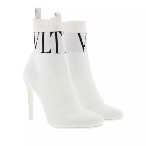 Valentino Garavani VLTN Sock Ankle Boot White Enkellaars