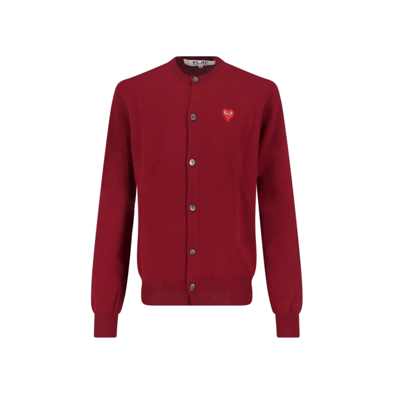 Comme des Garcons Strickjacke Logo Cardigan Red Red