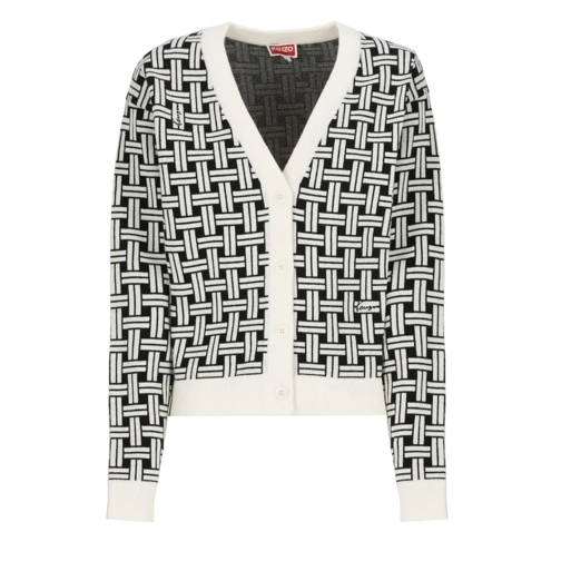 Kenzo Strickjacke Weave Cardigan White