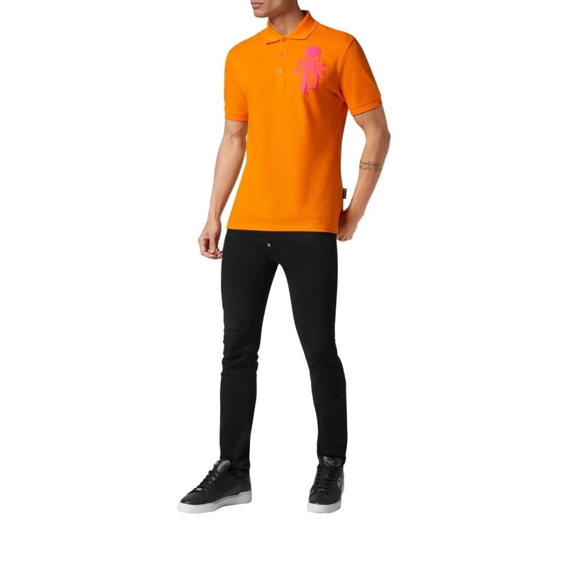 Philipp Plein Poloshirt Poloshirt Skull&Bones orange(Image 2)