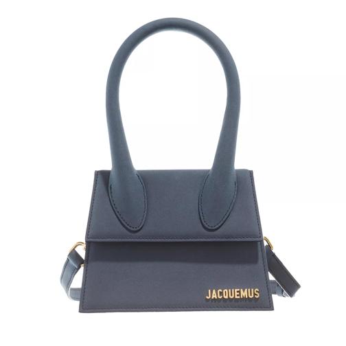 Jacquemus Le Chiquito Moyen Leather Handbag Dark Navy Cartable