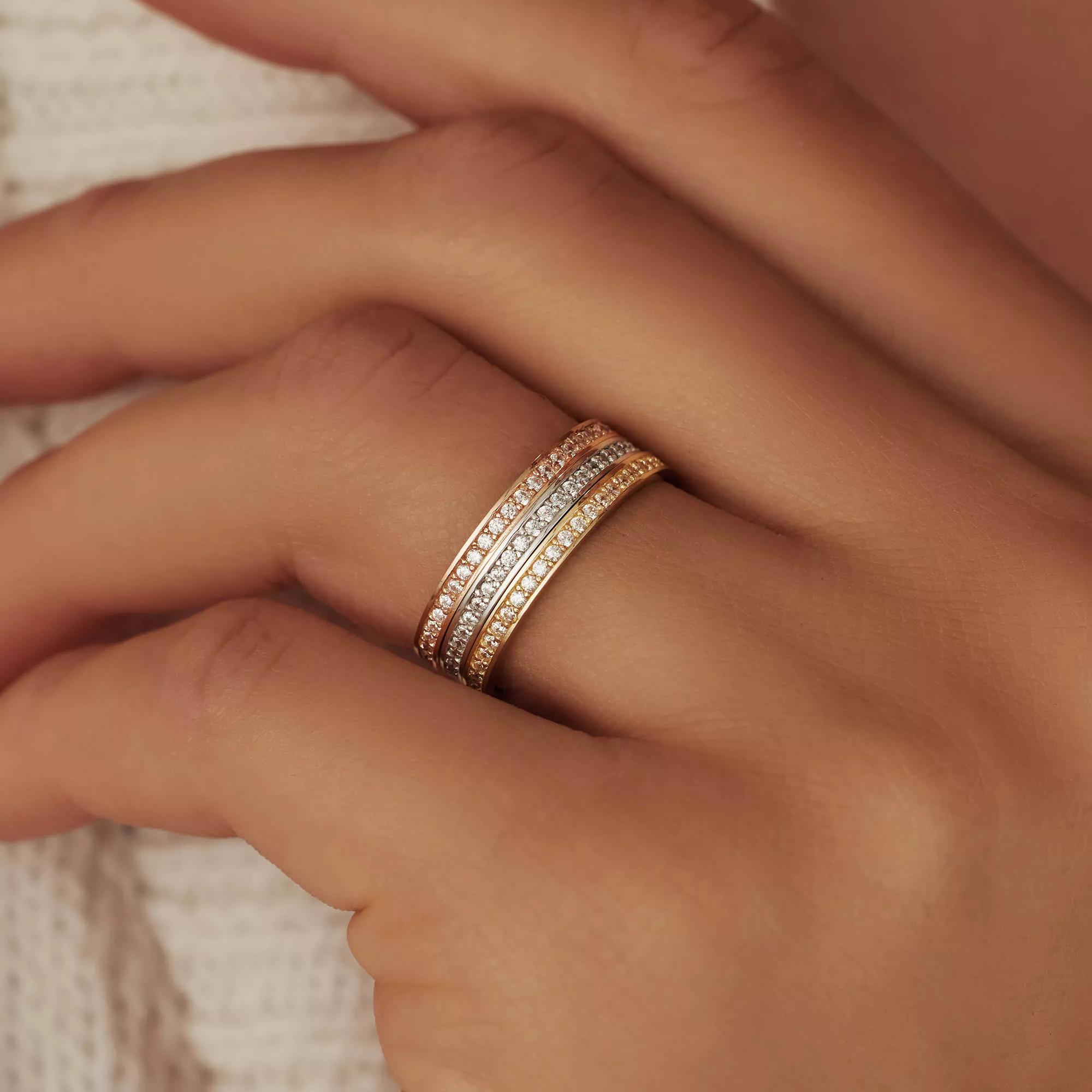Thumbnail - Isabel Bernard Ring - Saint Germain Merle 585 Weißgold Ring - Gr. 54 - in Weiß - für Damen