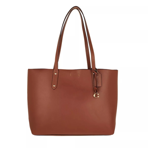 Coach Refined Leather Central Tote Saddle Shopper