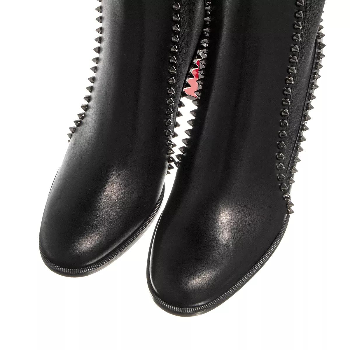 Christian Louboutin Hippik 100 Cutout Leather Ankle Boots in Black