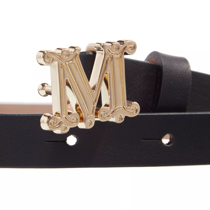 Max Mara Mgraziata15 Nero Leather Belt