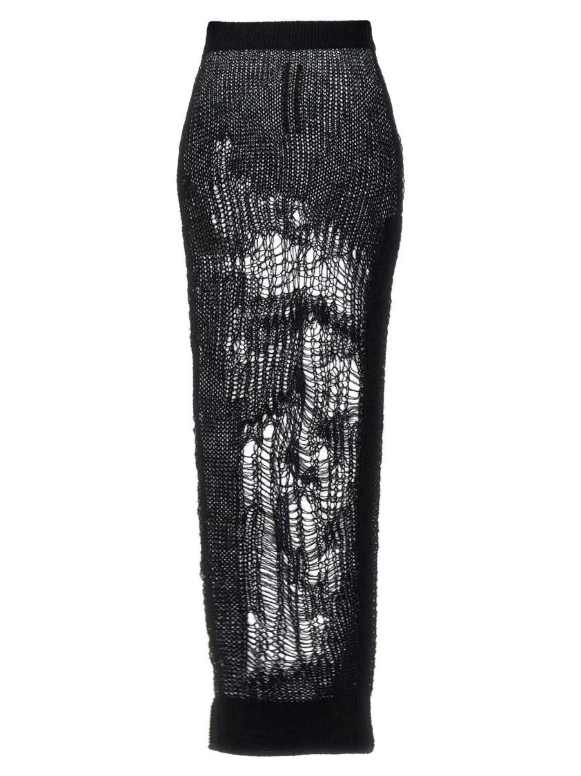 Rick Owens 'Spider Ziggy' Skirt Black | Minirokken