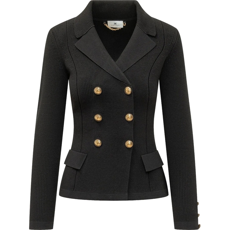 Elisabetta Franchi Blazer Blazer Doppiopetto schwarz