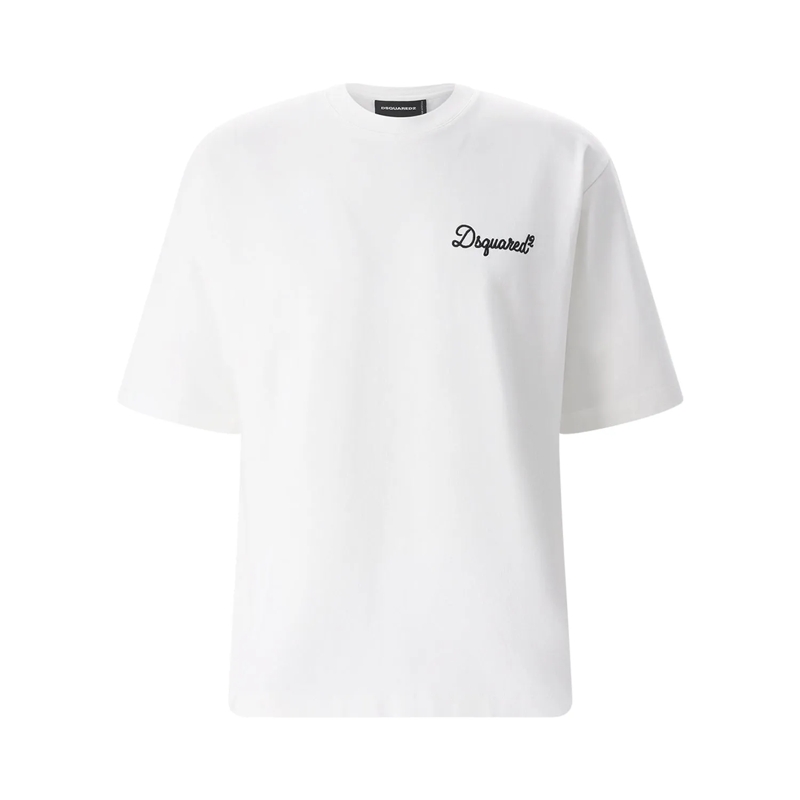 Dsquared2 T-shirt Minimalist White Cotton T-Shirt With Logo White(Image 2)