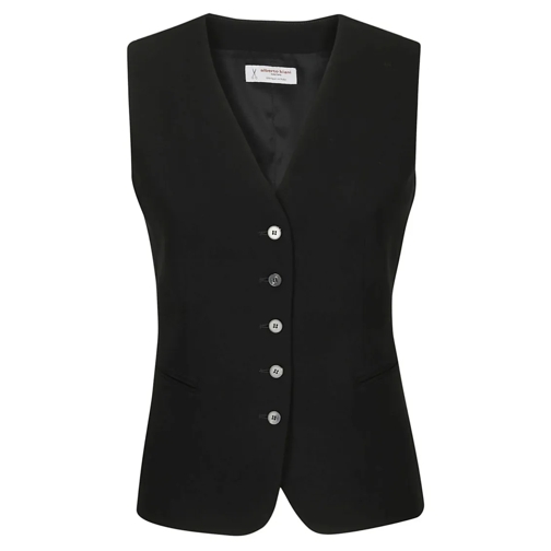 Alberto Biani Blazer Front Button Welt Vest Black