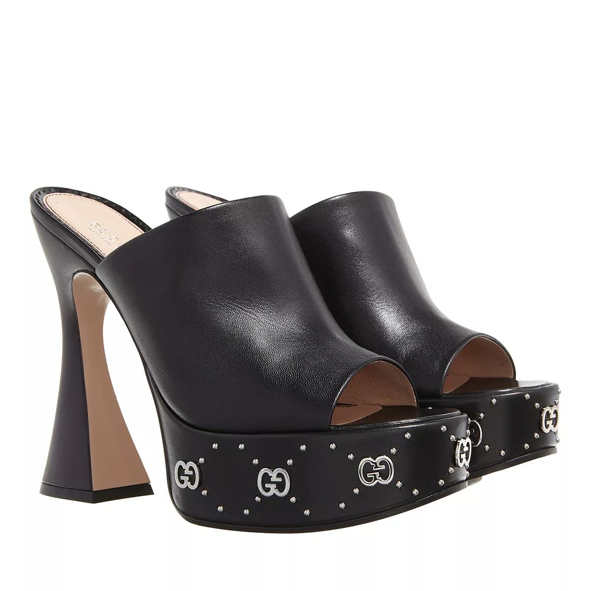 Gucci Platform Slide Sandal Black Mule