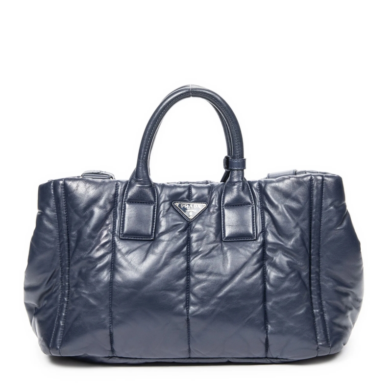 Prada Crossbody Bag Large Bomber Tote marineblau