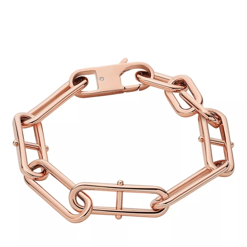 Fossil Heritage D-Link Rose Gold-Tone Stainless Steel Cha Rose Gold Armband