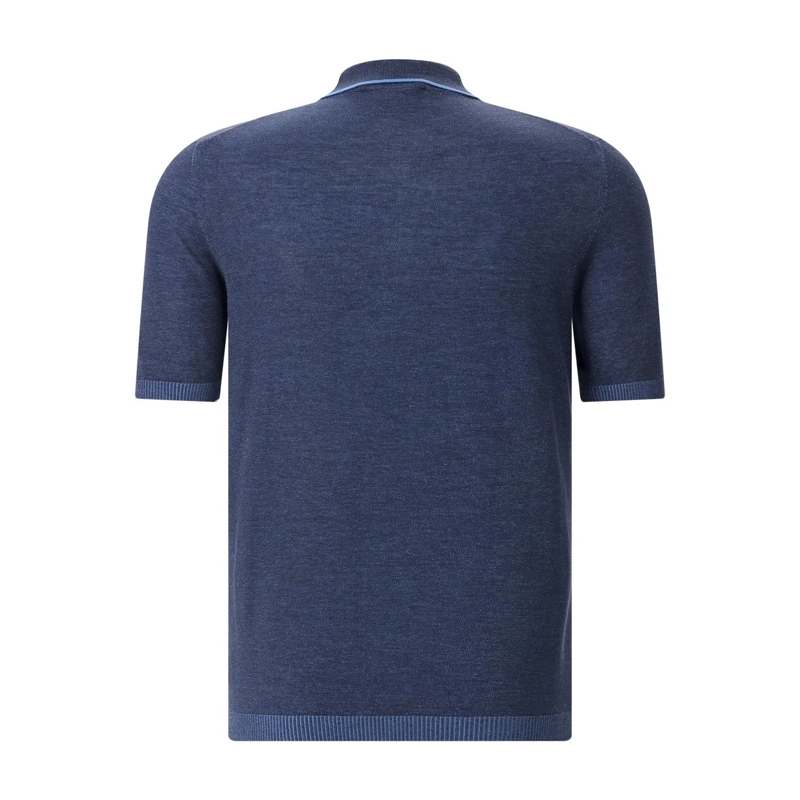 Moorer Poloshirt Poloshirt aus Baumwolle blau(Image 3)