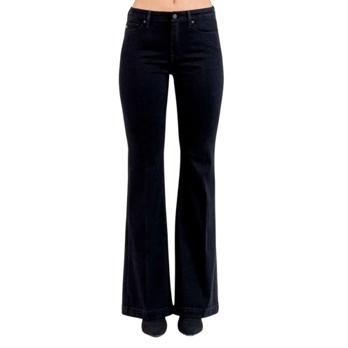 Adriano Goldschmied Jeans Tropea High Rise Flare Denim Pants Black