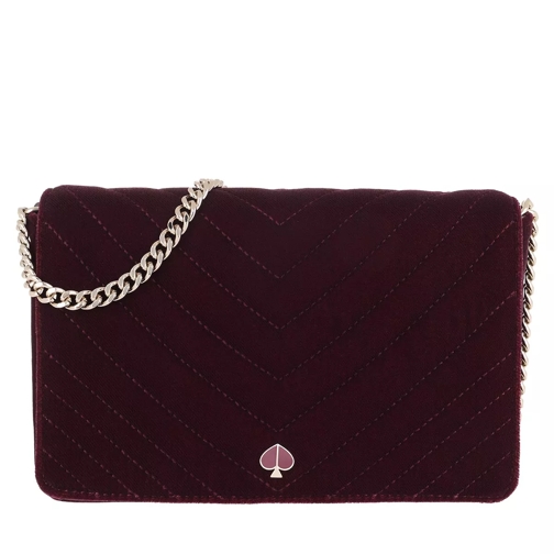Kate Spade New York Amelia Velvet Chain Wallet Cherrywood Wallet On A Chain