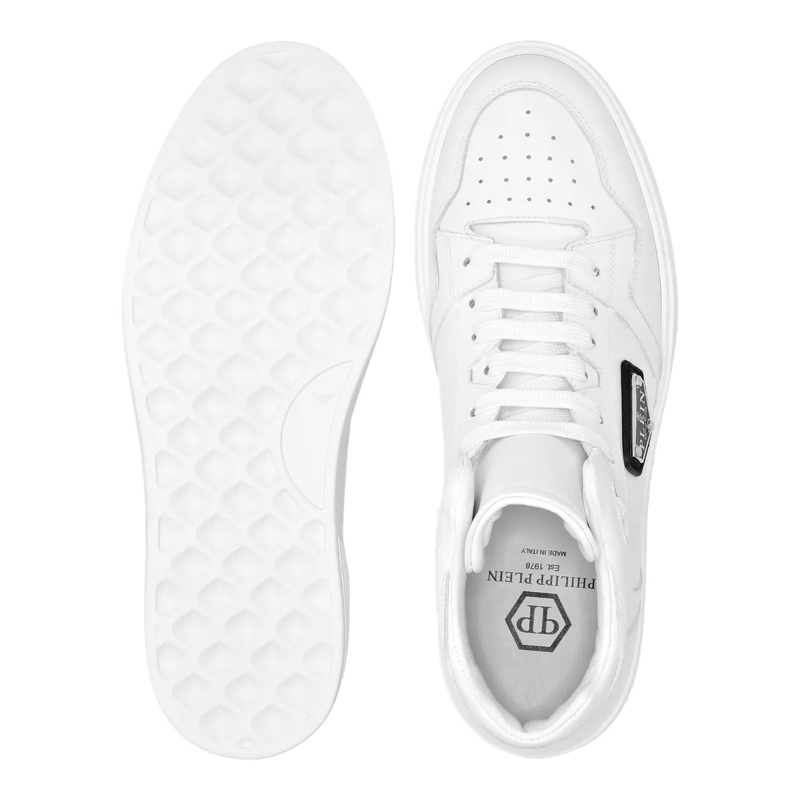 Philipp Plein Low-Top-Sneaker Mid-Top Turnschuhe weiss(Image 4)